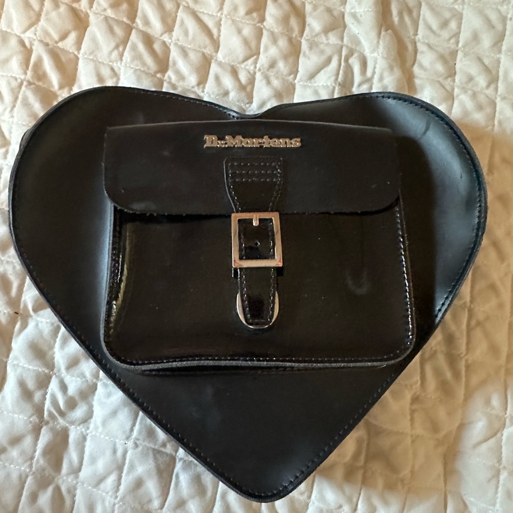 Dr. Martens Black Leather Zip Backpack/purse